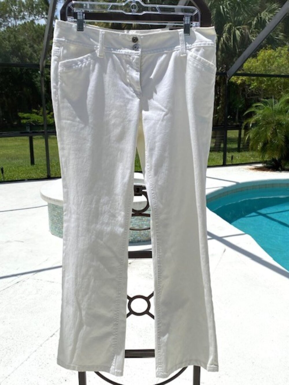 Ann Taylor Women's White Jeans Flare Size 10P